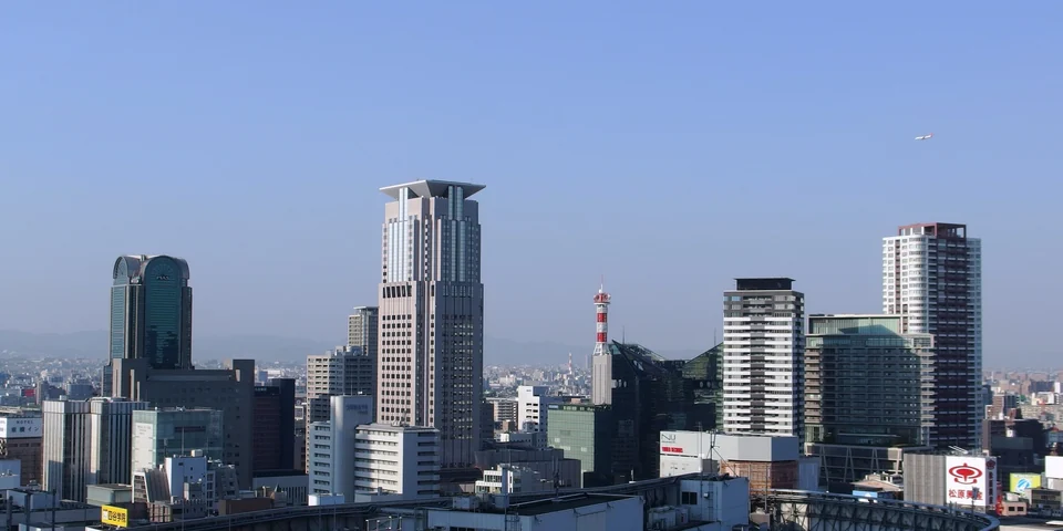 Street view of the Chayamachi shopping district beside Hotel Hankyu International in Umeda, Osaka