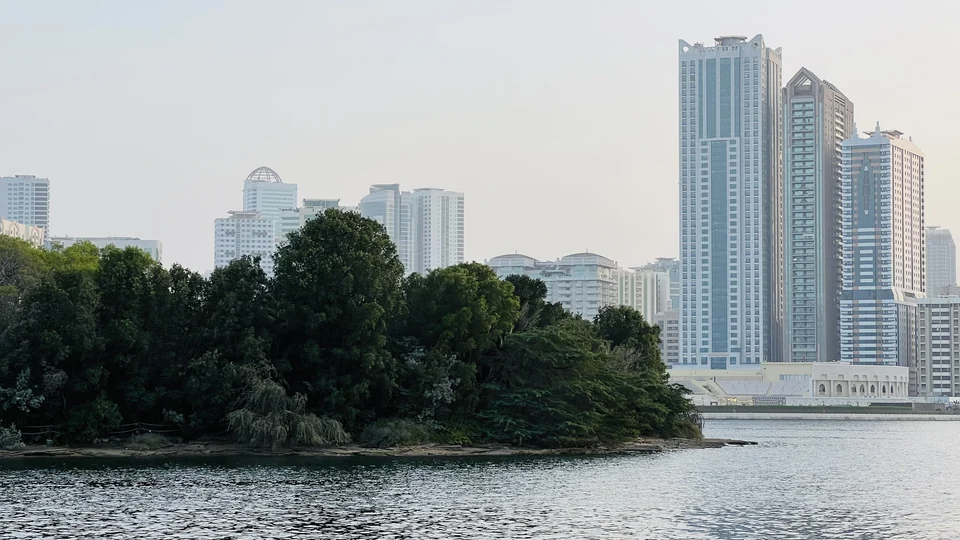Al Noor Island and the Al Majaz waterfront in Sharjah