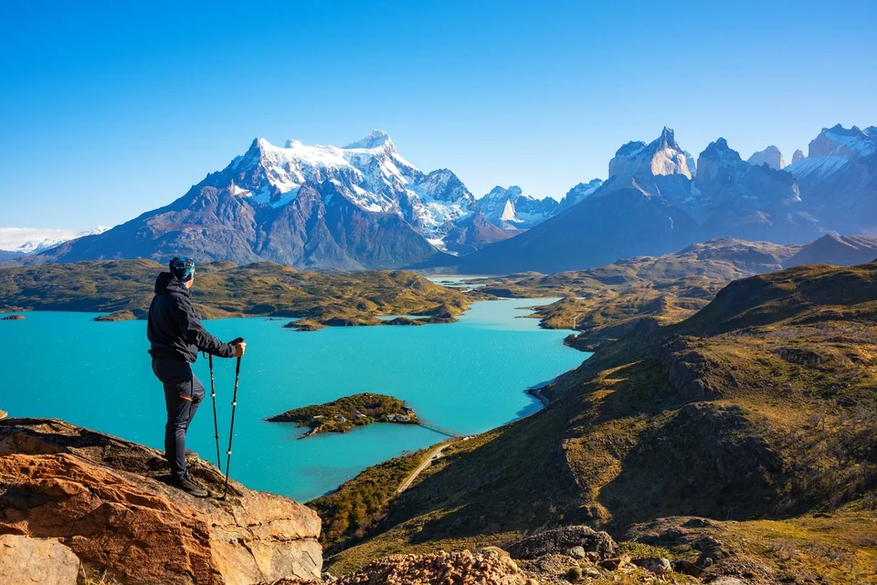 Glacier and granite peaks in Patagonia